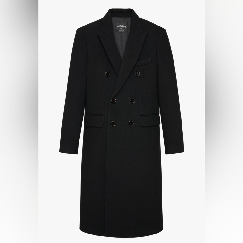 Zara Black Double-Breasted Coat